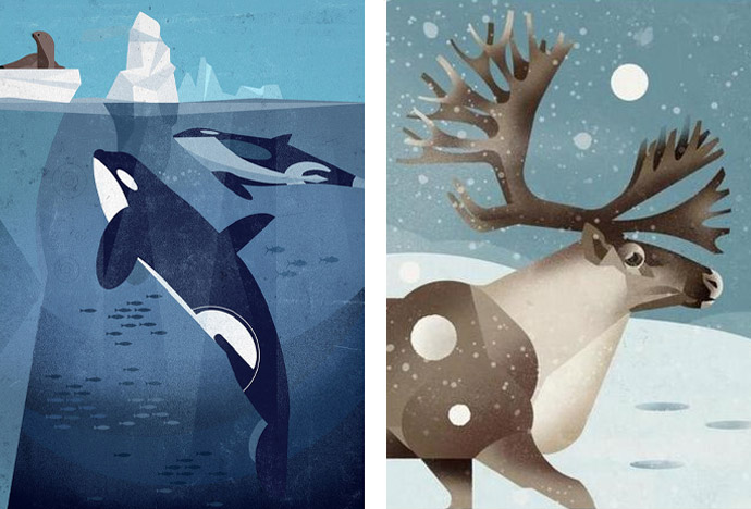 Orka and reindeer by Dieter Braun