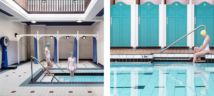 Girl at the swimming pool